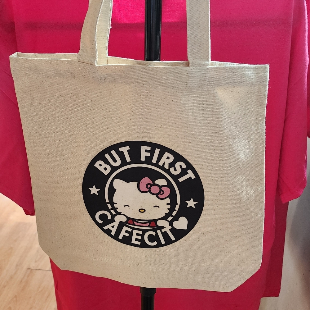 Hello Kitty 'But First Cafe' Tote Bag